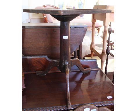 A country made late 18th Century tripod wine table