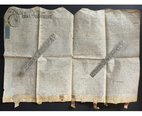 KING WILLIAM THE THIRD ANTIQUE MANUSCRIPT INDENTURE