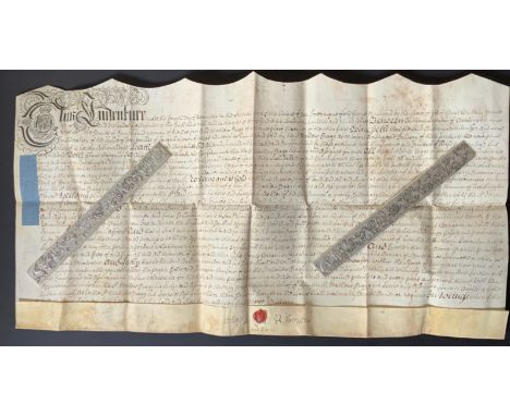 1733 ANTIQUE MANUSCRIPT DOCUMENT CUMBERLAND