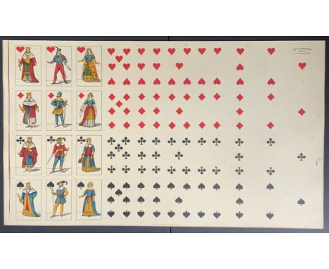 UNCUT SHEET OF ITALIAN PLAYING CARDS BY PIGNALOSA NAPOLI