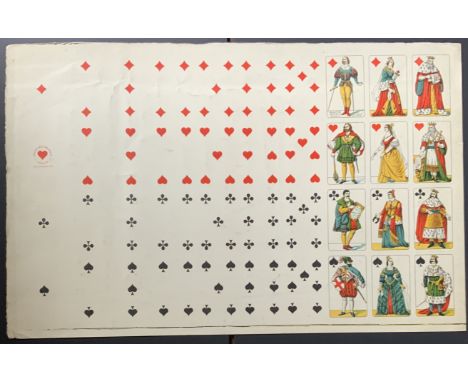 UNCUT SHEET OF ITALIAN PLAYING CARDS BY PIGNALOSA NAPOLI