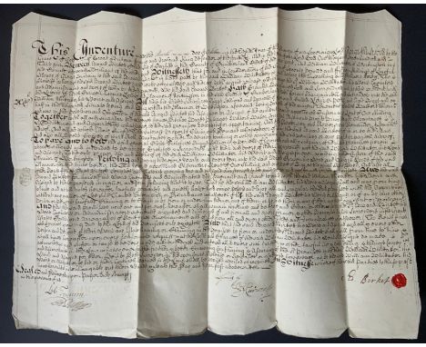 1734 ANTIQUE MANUSCRIPT DOCUMENT CUMBRIA