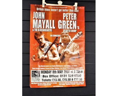 A rare John Mayall / Peter Green signed poster - nice item and rare