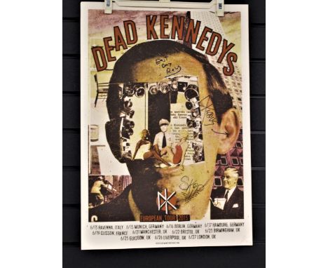 A Dead Kennedy's signed heavy card 2015 European Tour Poster - rare and excellent item