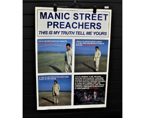 A shop promo poster for the Manic Street Preachers ' this is my truth ' album - a rare item in excellent condition