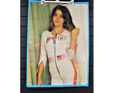 A Suzi  Quatro poster - original item from the 1970's with pin holes - a cool slice of pop culture on offer here