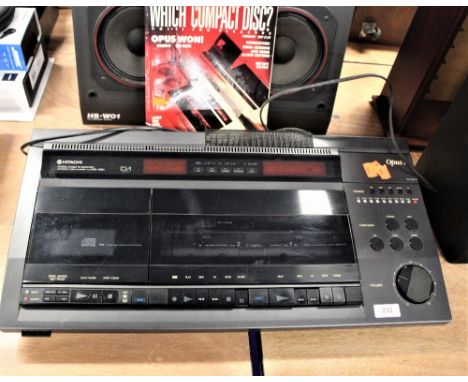 An Opus 1 vintage compact disc and double cassette system - really nice item with a cool retro look