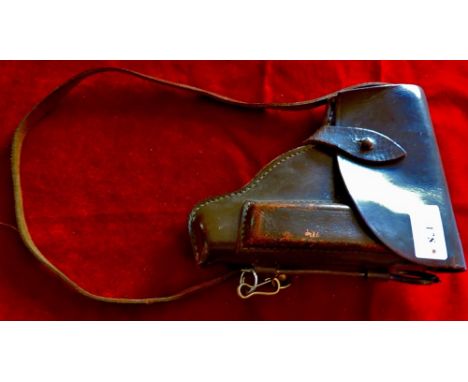 German PPK Pistol Holster - Comes with cleaning rod and lanyard. Made from leather named 2b.n-/K Dahunehko 10.c. 