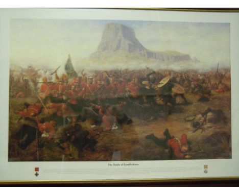 The Battle of Isandhlwana' - A magnificent large Print. January 22nd 1879, Zulu War Battle, one of the heaviest defeats suffe