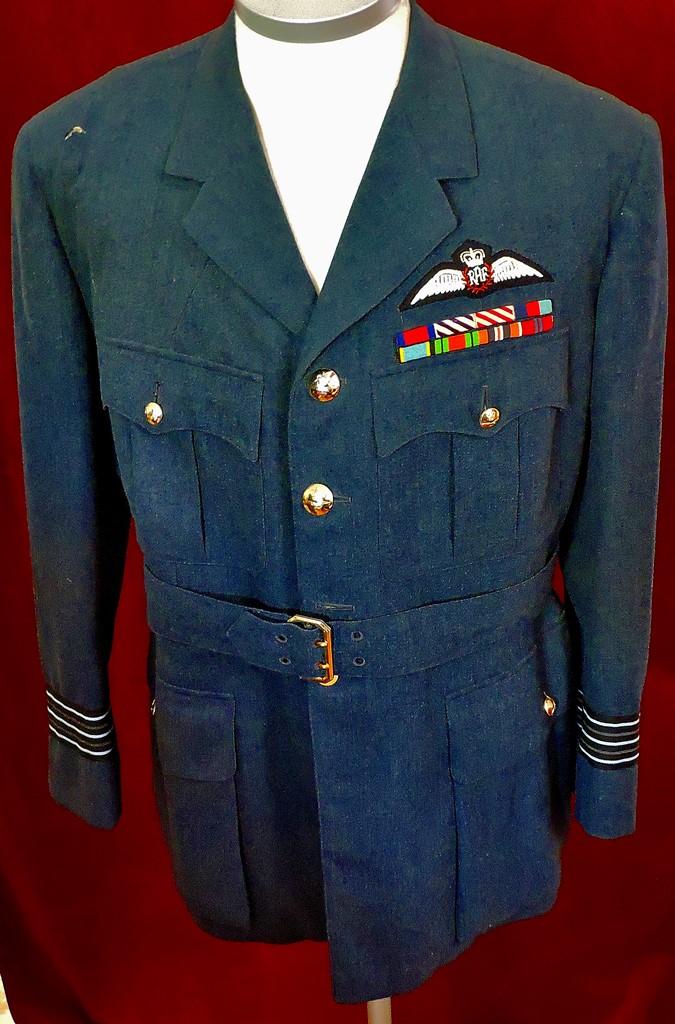 RAF No.2 Dress Uniform at the rank of Flight Lieutenant. Medal ribbons