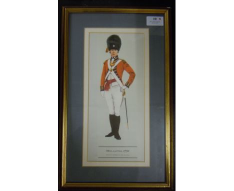 Officer, 23rd Foot, 1790' - a fine print by H. Smilterman. Framed and glazed 8" x 14"