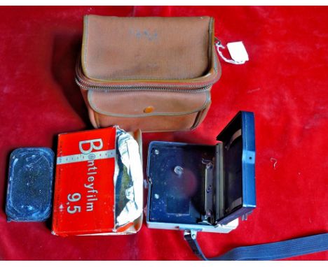 Vintage 9.5mm Pathescope Camera. In good condition in its original case with many accessories including: many Activa lenses. 