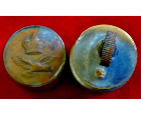 WWII  Trench Art Lighter, made from a brass shell casing with an RAF tunic button on the top. 