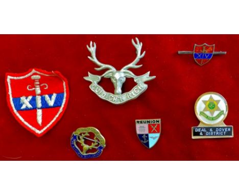 Burma Star Association group (6) including: 14th Army cloth badge with an enamel tie pin, a Seaforth and Cameron Highlanders 