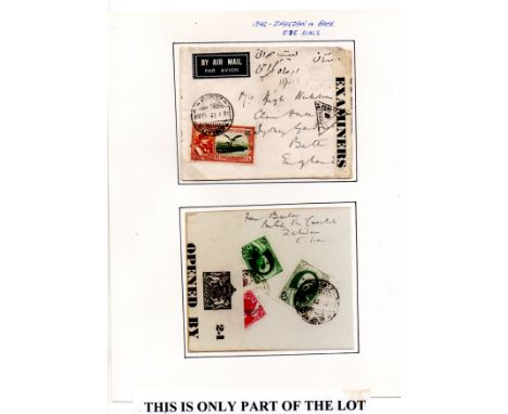 Iran WW2 censored mail , 6 cvrs incl to France with Gorman censor, 2 m Anglo-Soviet occupancy, 3 British army front & backs s