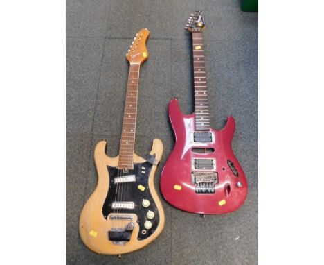 An Ibanes electric guitar, and a further unbranded electric guitar. (2)