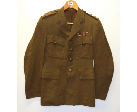 A World War II army uniform jacket.