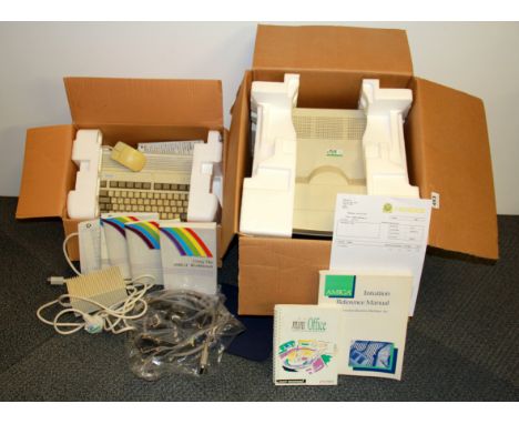 A vintage Commodore computer.