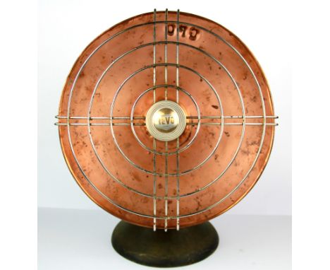 A vintage Revo electric heater converted to a table lamp, H. 37cm.