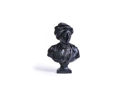 A Staffordshire black basalt portrait bust of the English poet and diplomat Matthew Prior (1664-1721) attributed to Wedgwood,