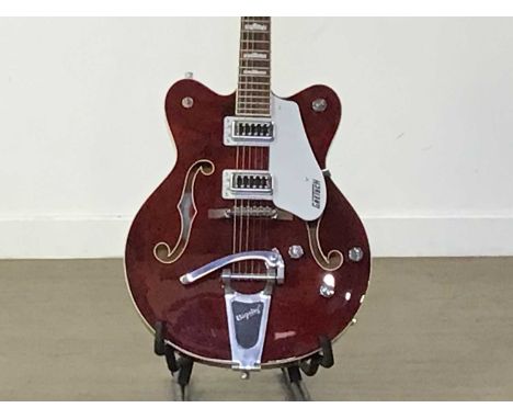 GRETSCH ELECTROMATIC GUITAR, MODEL G5422T with Bigsby bridge, with Westfield hard carrying caseCondition generally good. Ligh