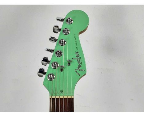 FENDER 'JEFF BECK SIGNATURE' STRATOCASTER ELECTRIC GUITAR, CIRCA 1995, CORONA PLANT, USA N501521, mint green gloss with white