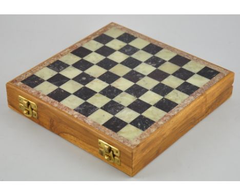 A hardstone travel chess set