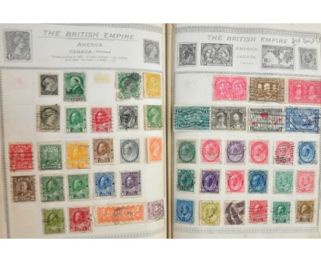 British Empire and World stamp album, older period Queen Victoria  - George V, early Commonwealth revenues and overprints not