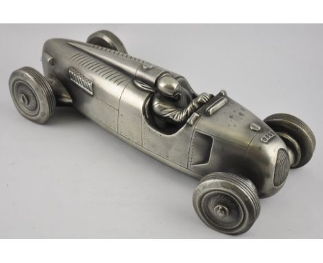 Audi productions, a silver composition model of the auto union 1937 V16 type C 6 litre grand prix car presented at the Audi R