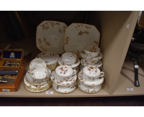 A quantity of Copeland Spode Art Deco design tea ware, of lobed form