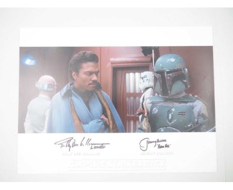 STAR WARS: THE EMPIRE STRIKES BACK - signed photographic print - Billy Dee Williams and Jeremy Bulloch