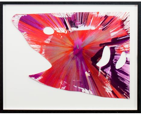 * DAMIEN HIRST (BRITISH b 1965 - ), 
SHARK 
unique acrylic on card, signature verso with inscription and Damien Hirst blindst