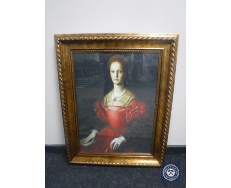 A gilt framed print - portrait study 