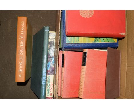 BOX OF MIXED VINTAGE REFERENCE BOOKS - GARDENING INTEREST, MRS BEETON'S COOKERY BOOK (WARD LOCK), VARIOUS VOLS WINSTON CHURCH