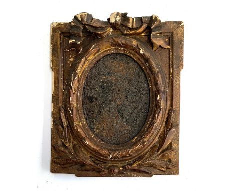A portrait miniature originally of Lady Hamilton, damaged in a fire on HMS Victory with embroidery to Lord Nelson undamaged o