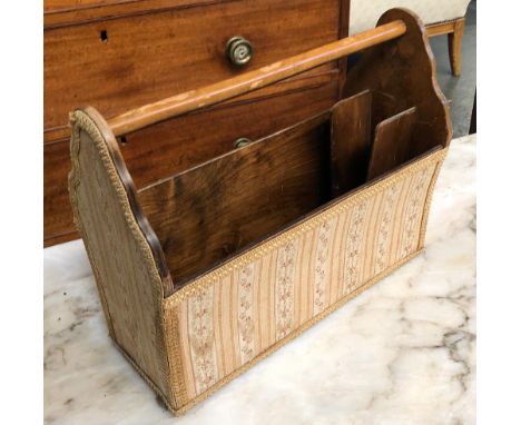 A light oak letter rack, 32cmW; together with a magazine rack 
