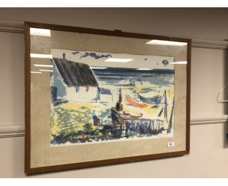 Continental school : Limited edition colour print depicting a harbour, 59 cm x 40 cm.