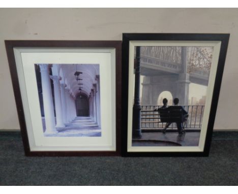 A Myles Sullivan print, Urban Reflections, together with a further Louis Cantillo print, Banquet Room (2)