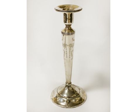 TALL STERLING SILVER CANDLESTICK 22CMS