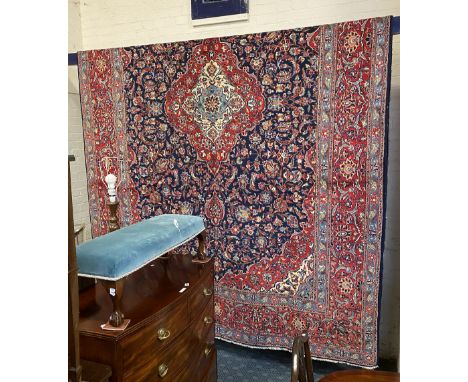 CENTRAL PERSIAN KURK KASHAN CARPET 370CM X 255CM