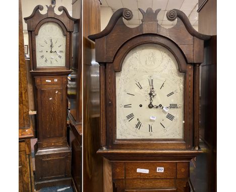 OAK GRANDFATHER CLOCK