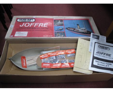 A Boxed Caldercraft Joffre, period scale model of a Tyne Tug, appears complete/unstarted.