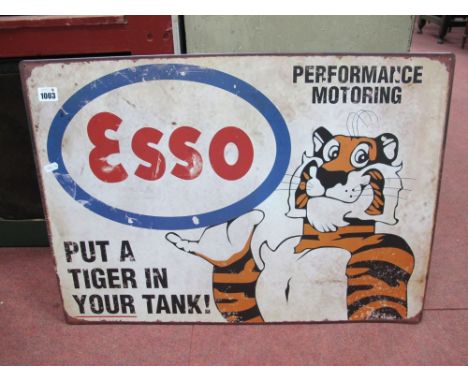 Esso 'Put a Tiger in Your Tank' Metal Wall Sign, 50 x 70cm.