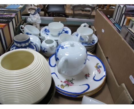 Oriental&nbsp; Blue &amp; White Tea Service, T. Goode &amp; Co 'Mintons' decorative plates, Carlton ware globular vase etc:- 