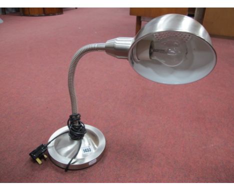 A Factory Style Chrome Adjustable Desk Lamp.