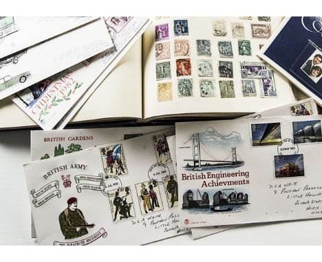 Stamps, Mixed  a collection of GB first day covers; together with a bag of mint pre-decimal and another of mint decmal stamps