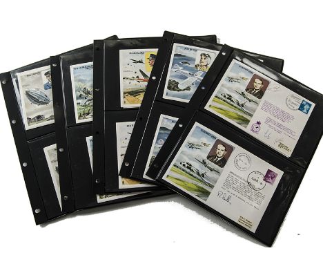 Stamps, Military  a large collection of 100 covers from the RAF Museum Historic Aviators collection. All covers are flown and
