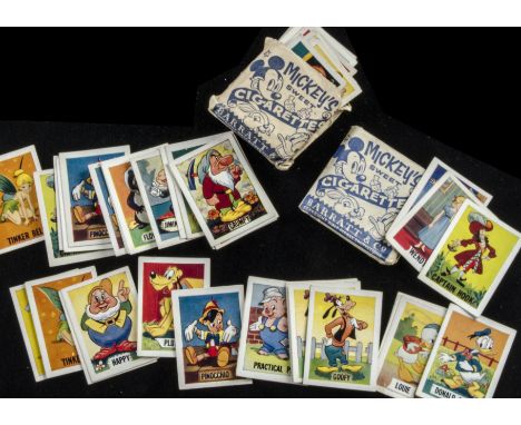 Trade Cards, Barrett, Disney Characters (M Size)Part set (no's 1, 3 and 8 missing, with 39 additional duplicates) and Wild An