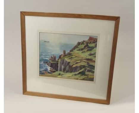 GEORGE R. FATHERS.
A signed watercolour by George R. Fathers of the Crown Mines, Botallack, dated 1958. 26 x 33cm.
PLEASE NOT