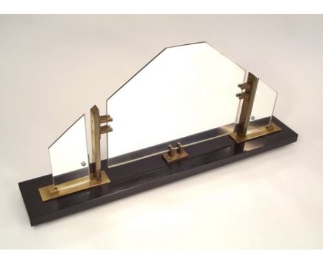 ART DECO MIRROR.
An Art Deco mirror with slate base. 62 x 28cm.
PLEASE NOTE:  Our in-house, postal shipping service is NOT av